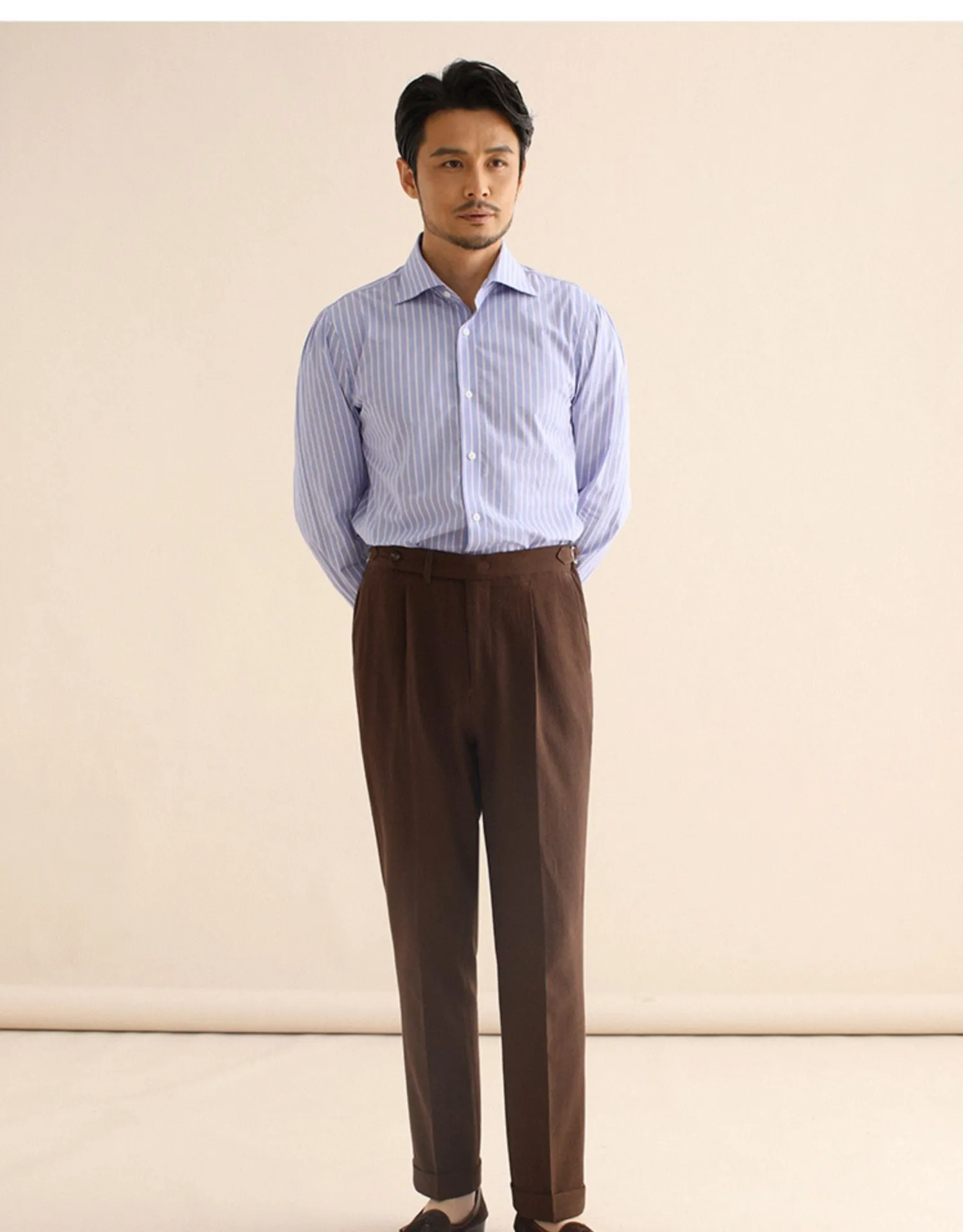 High-Waisted Tailored Trousers