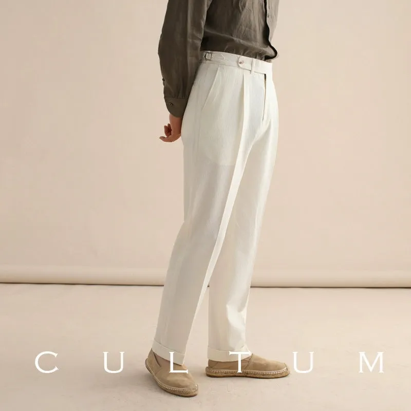 High-Waisted Tailored Trousers
