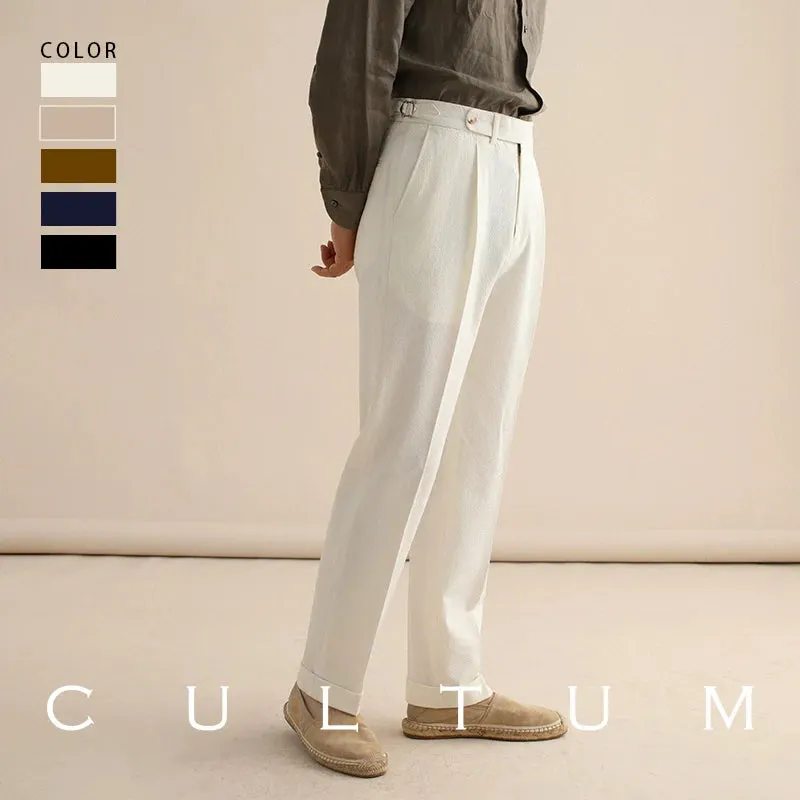 High-Waisted Tailored Trousers
