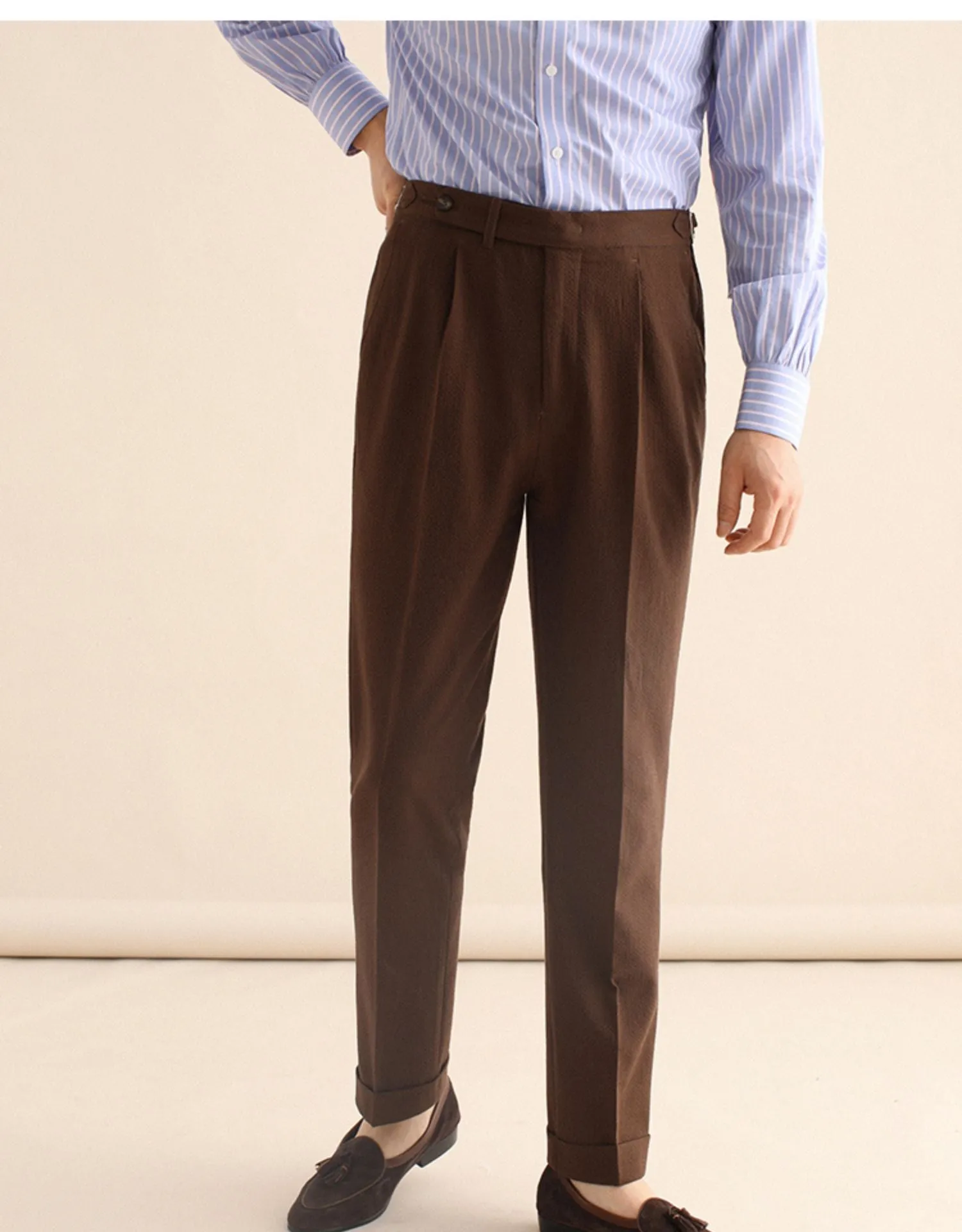 High-Waisted Tailored Trousers