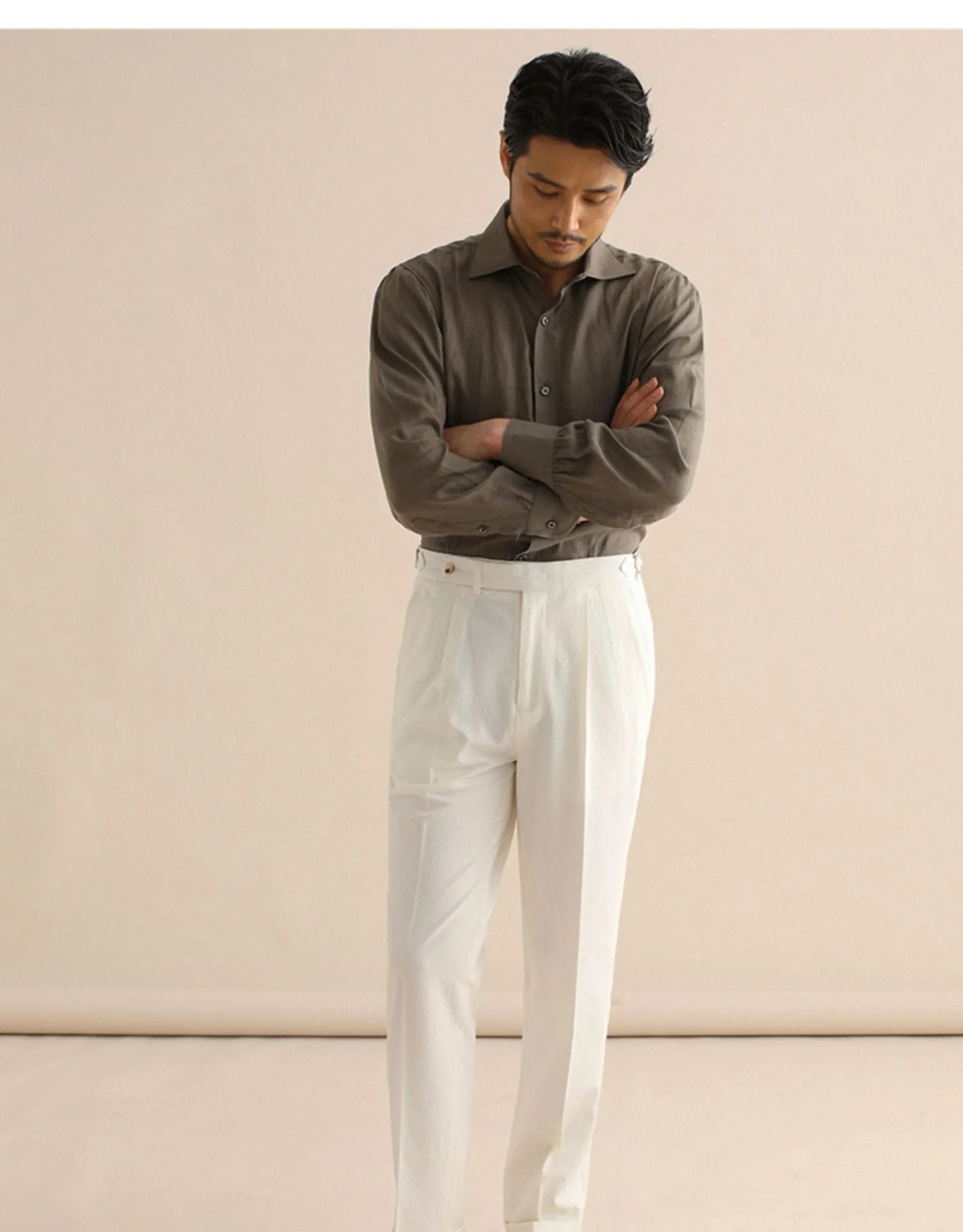 High-Waisted Tailored Trousers