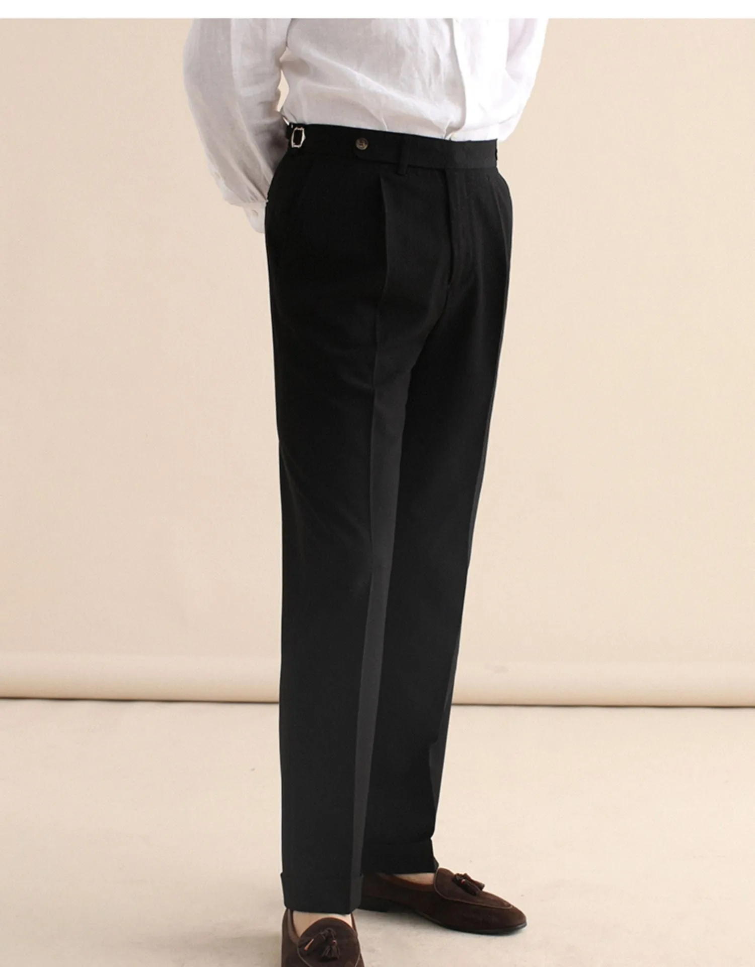 High-Waisted Tailored Trousers