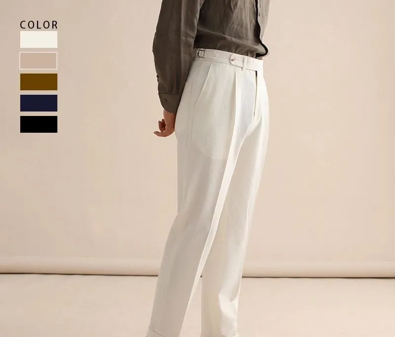 High-Waisted Tailored Trousers