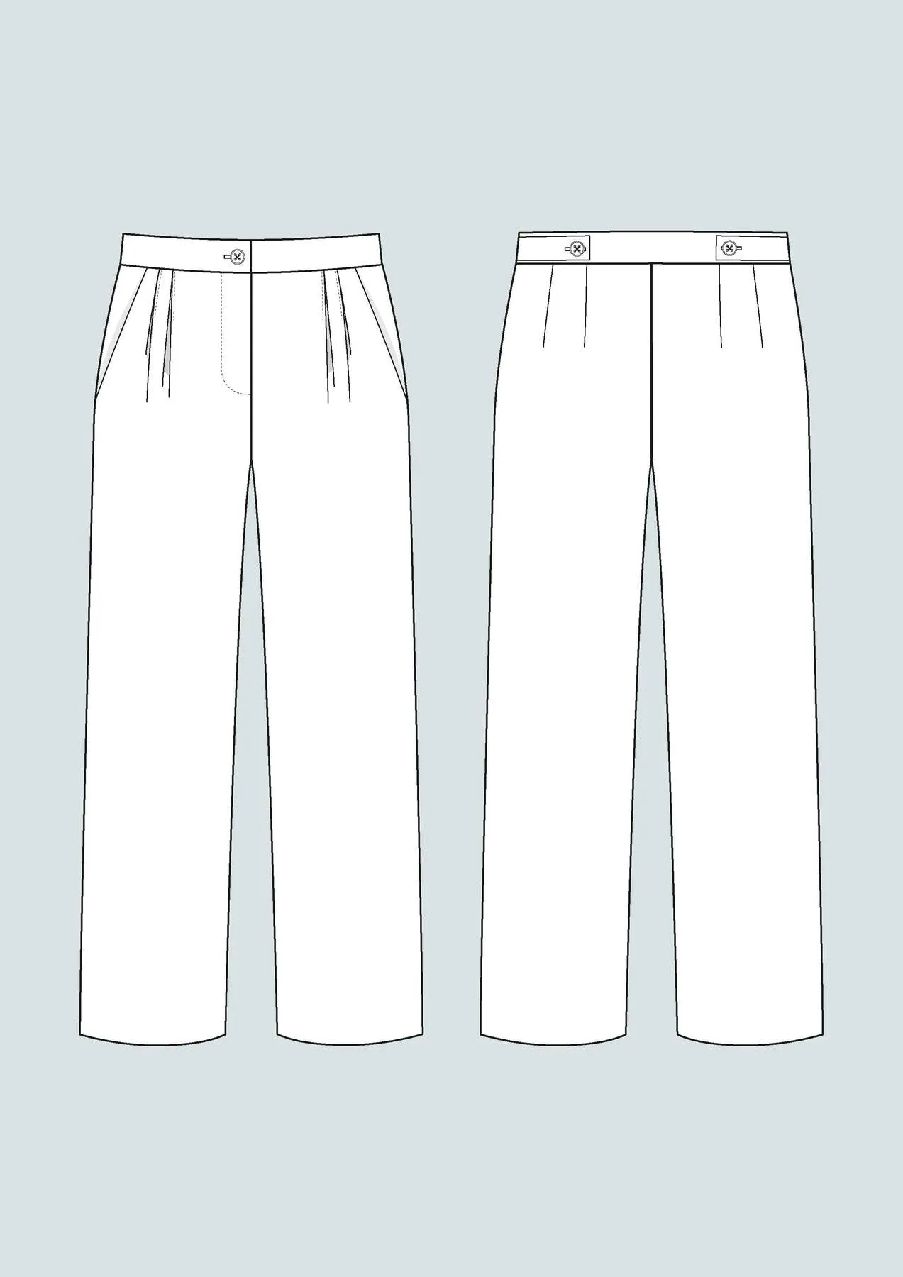 HIGH-WAISTED TROUSERS • Pattern