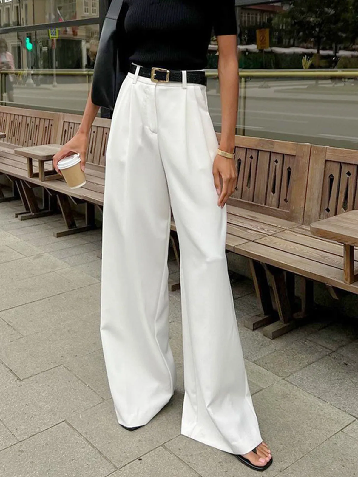 High-Waisted Wide-Leg Trousers | Elegant & Tailored | Timeless Chic