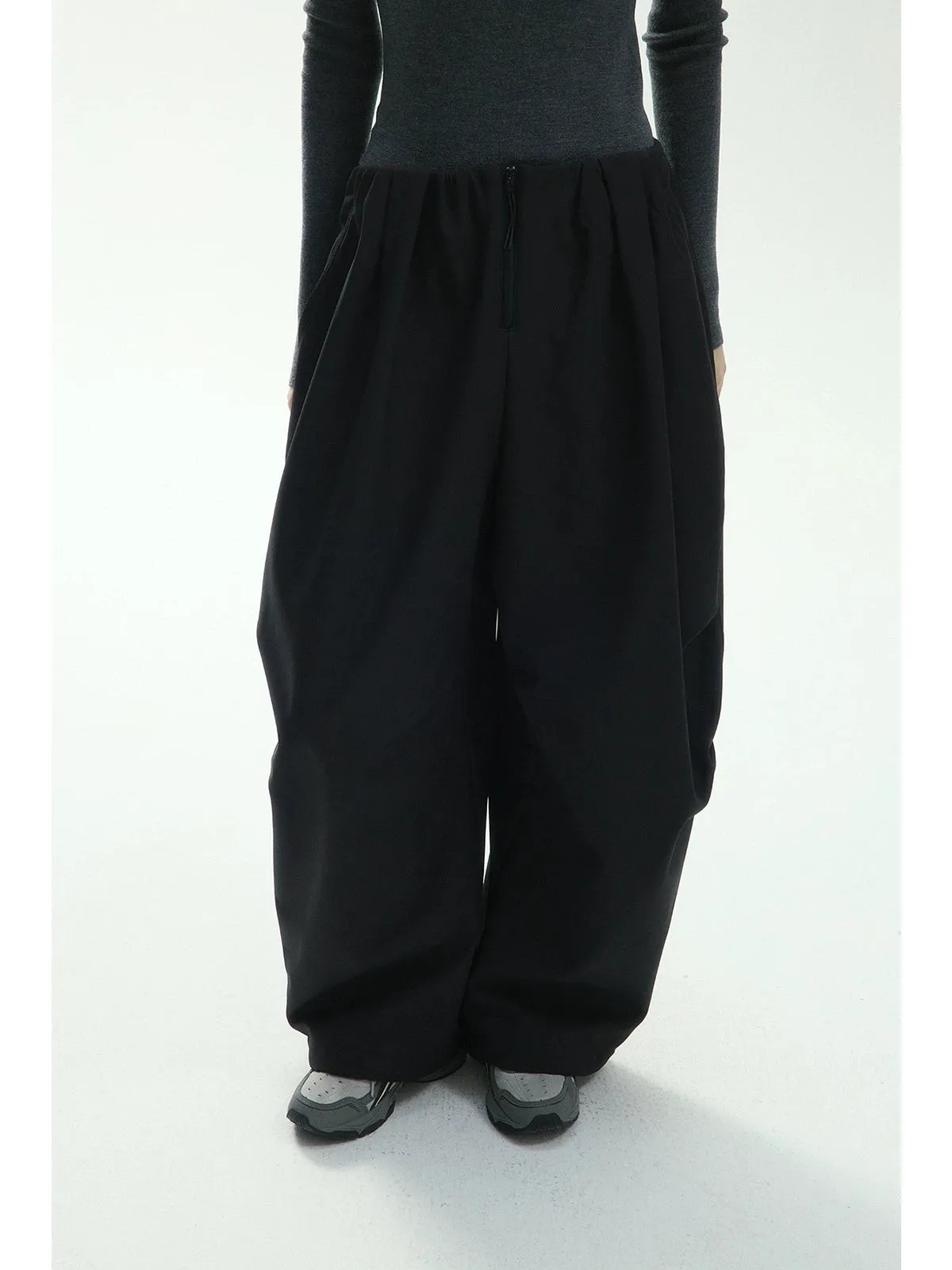 High-Waisted Wide-Leg Trousers