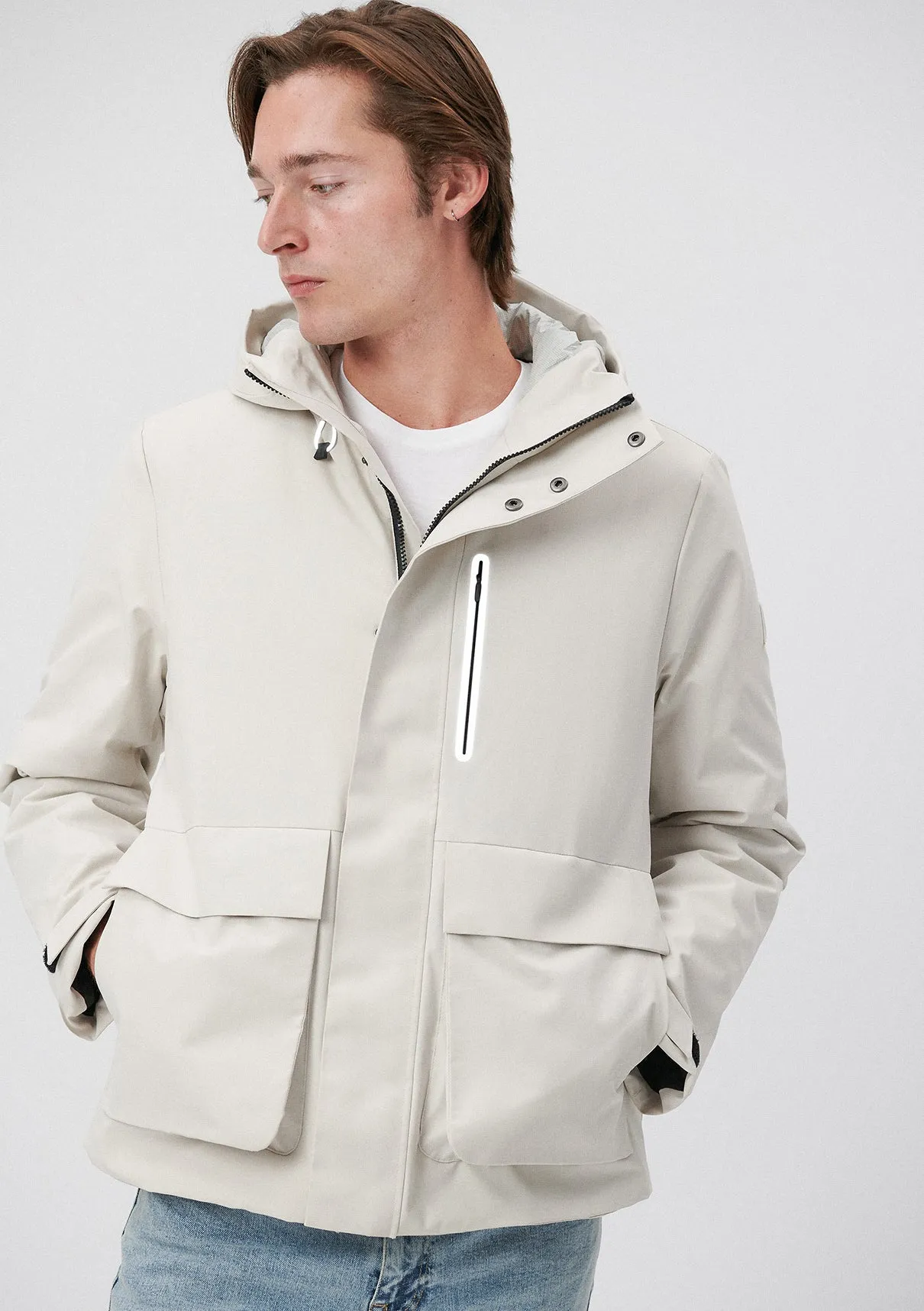 Hooded Beige Jacket