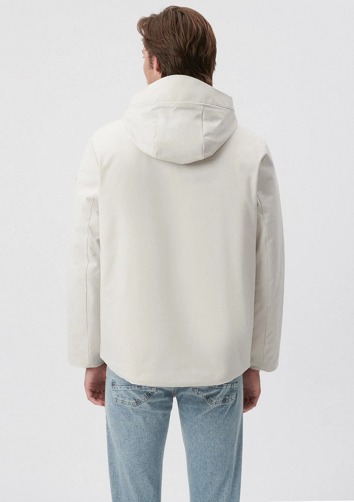 Hooded Beige Jacket