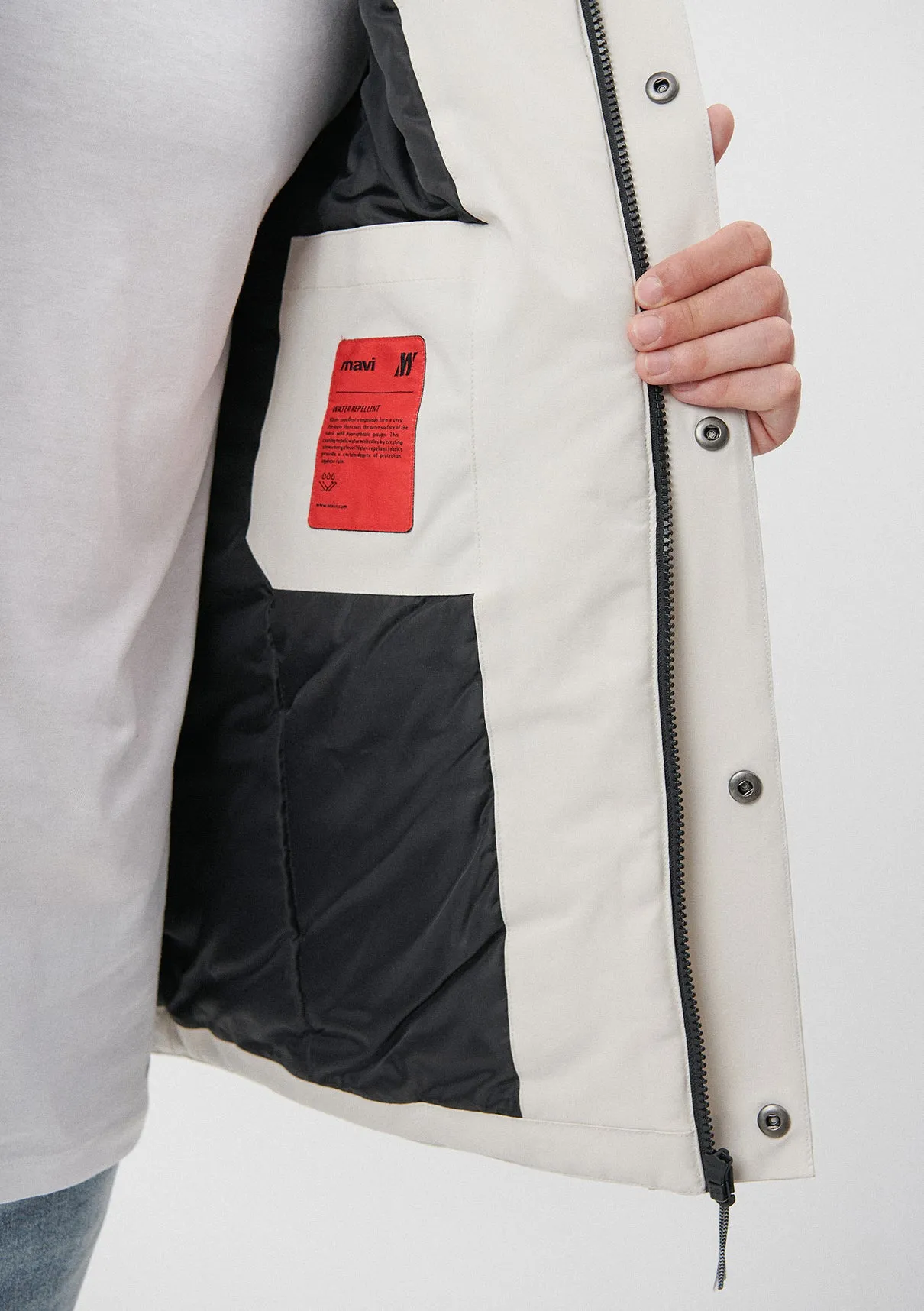 Hooded Beige Jacket