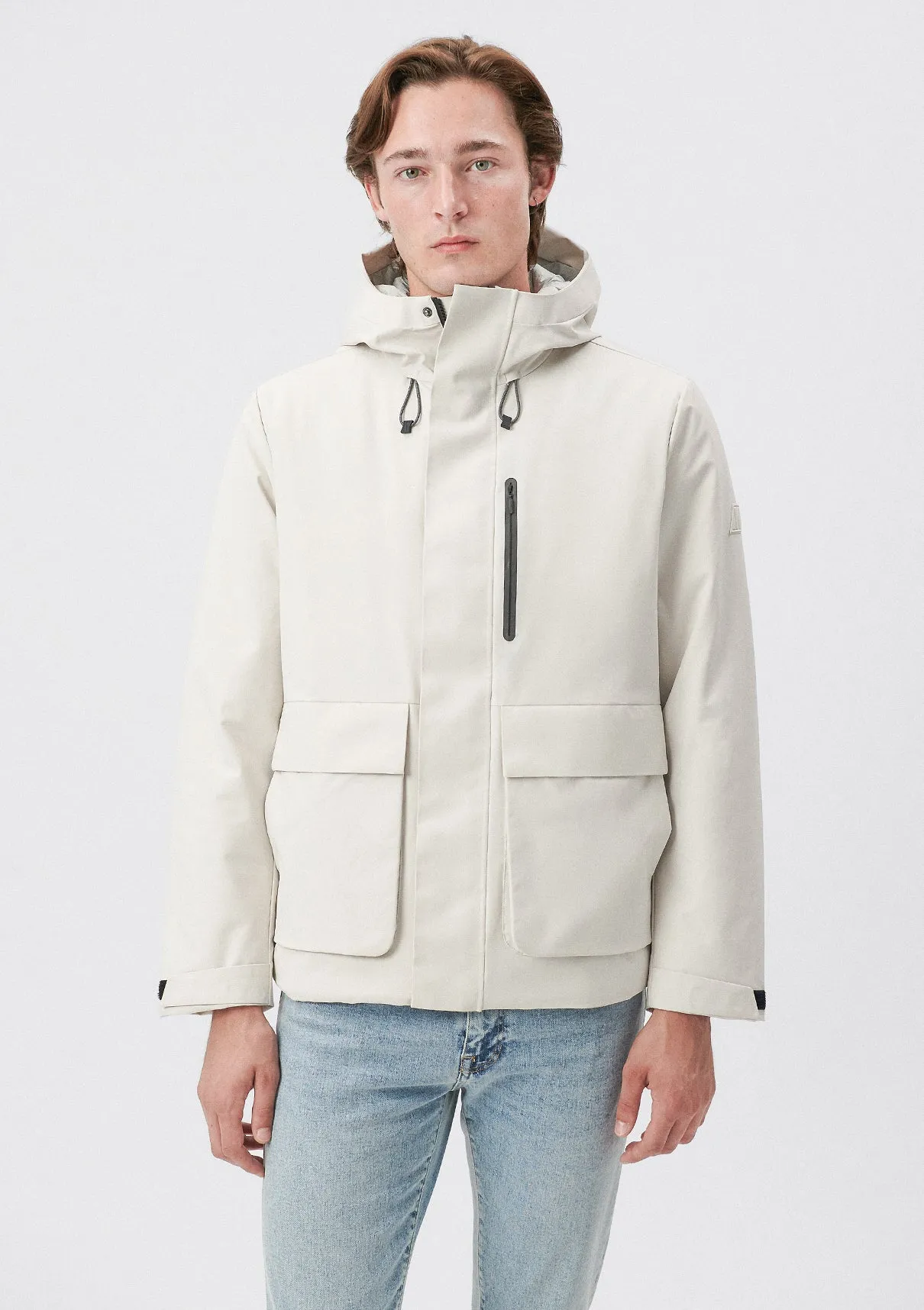 Hooded Beige Jacket