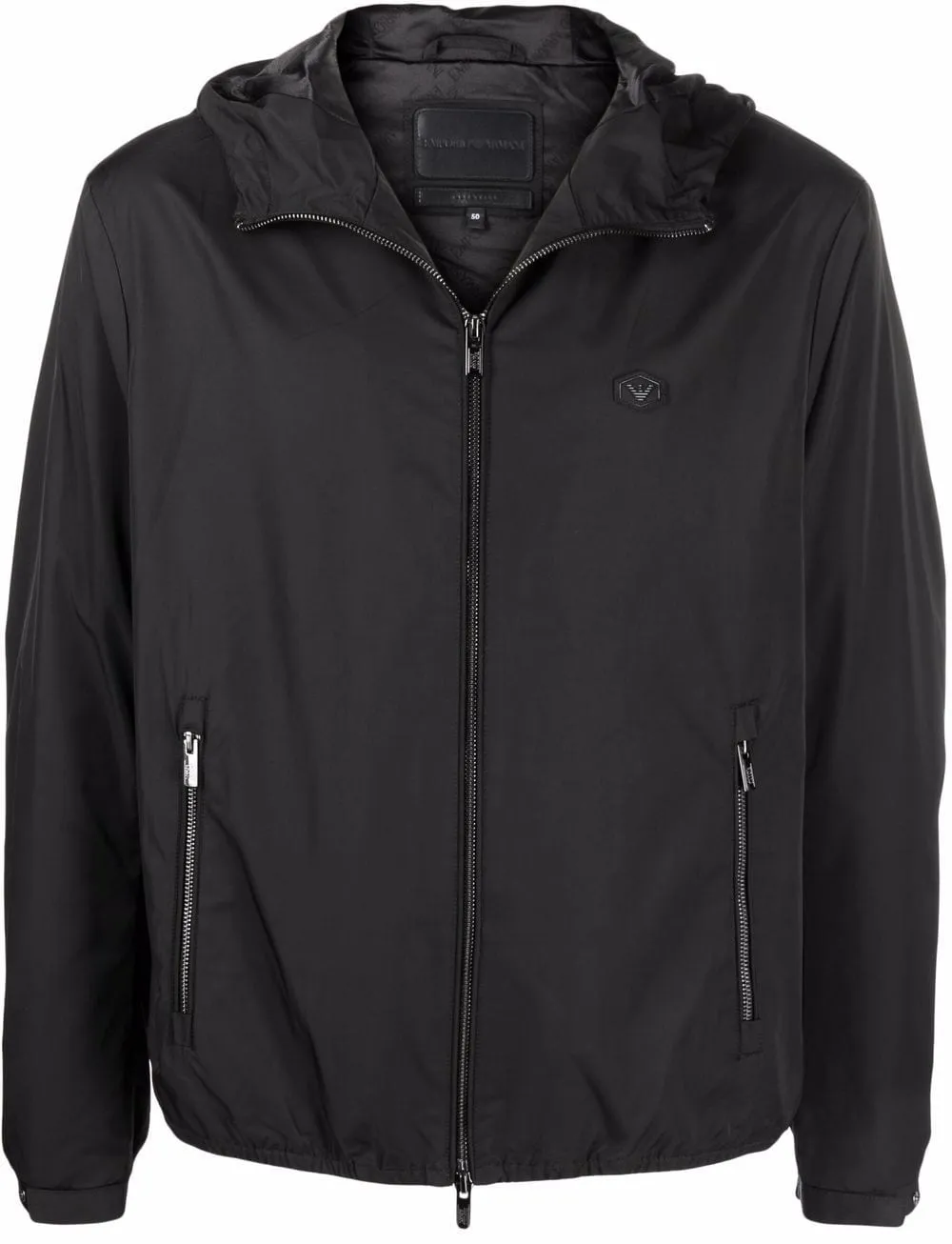 Hooded blouson jacket
