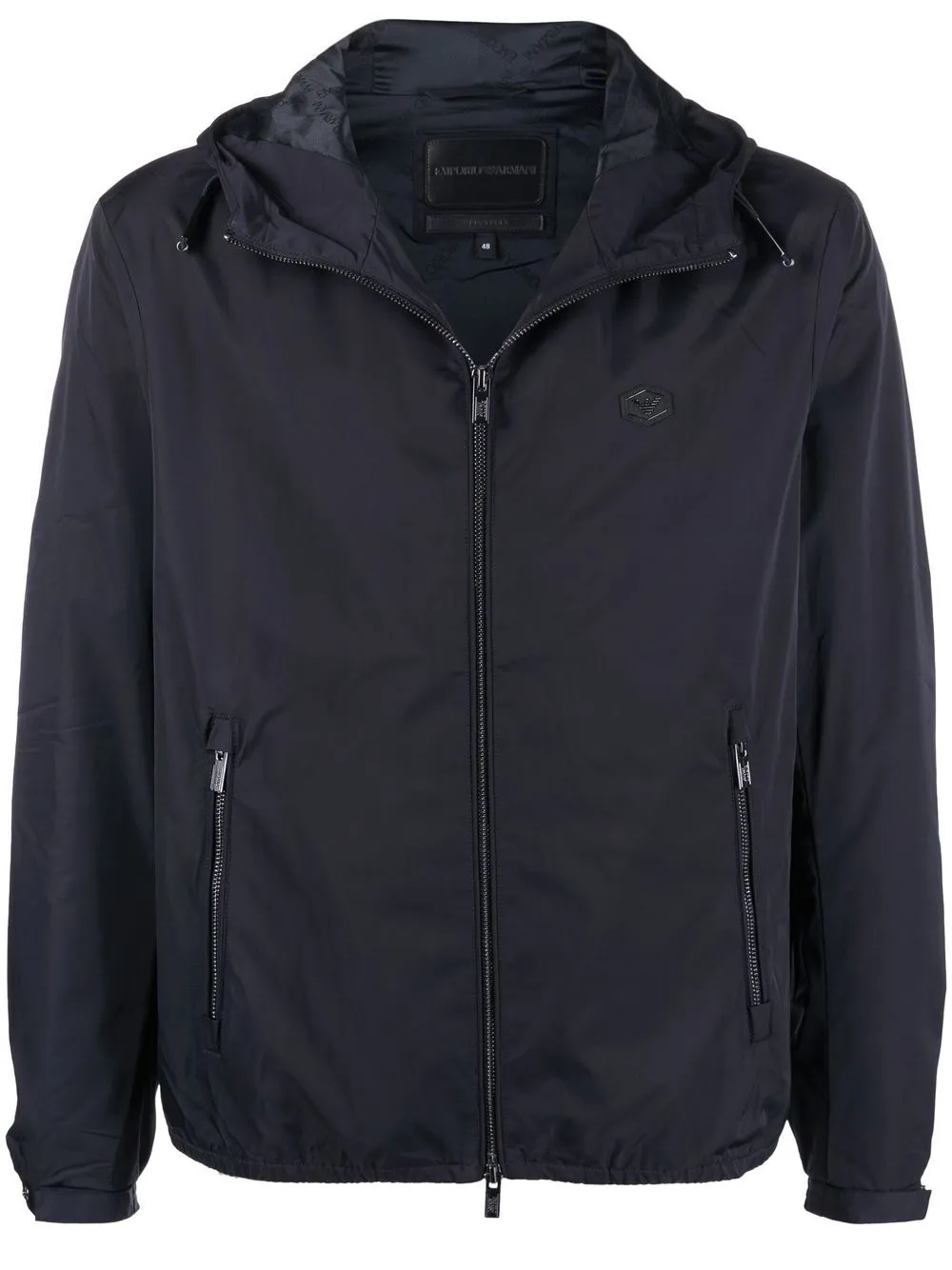Hooded blouson jacket
