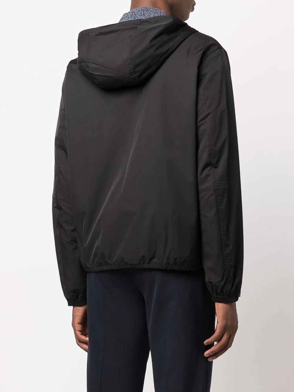 Hooded blouson jacket