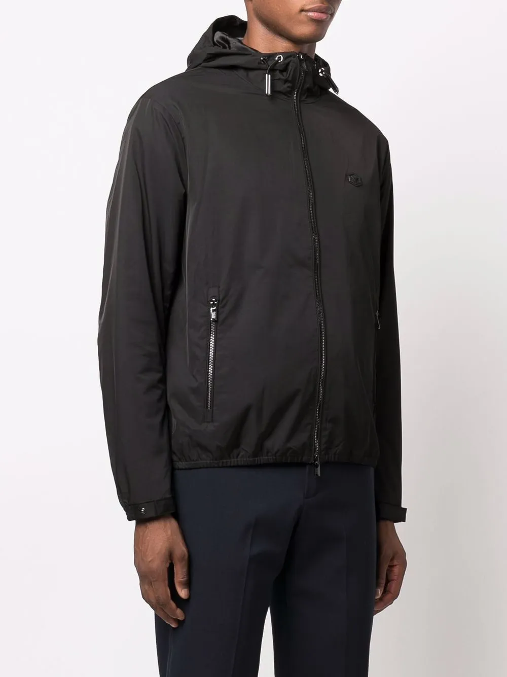 Hooded blouson jacket