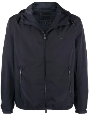 Hooded blouson jacket