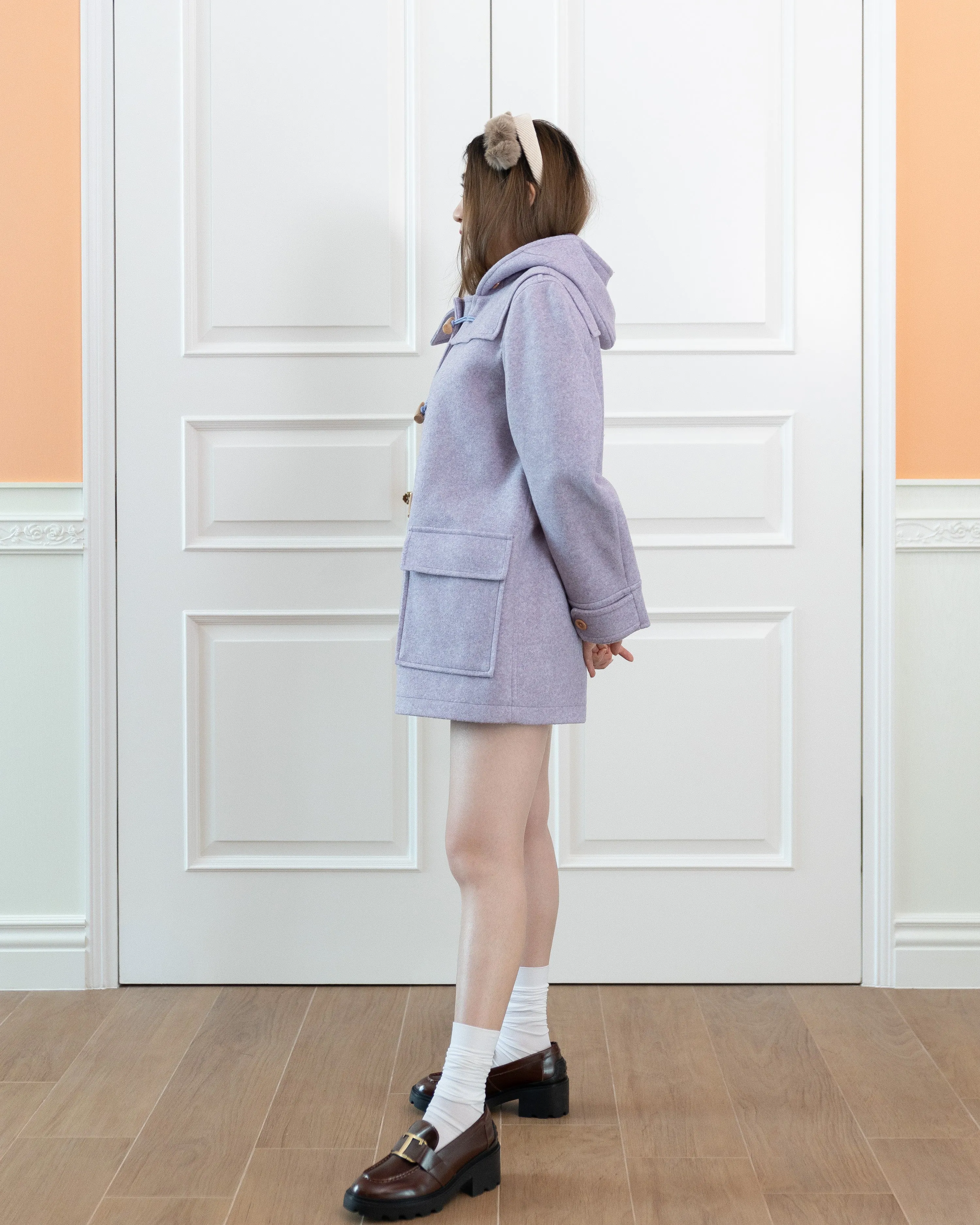 Hooded Coat (Pastel Lilac)