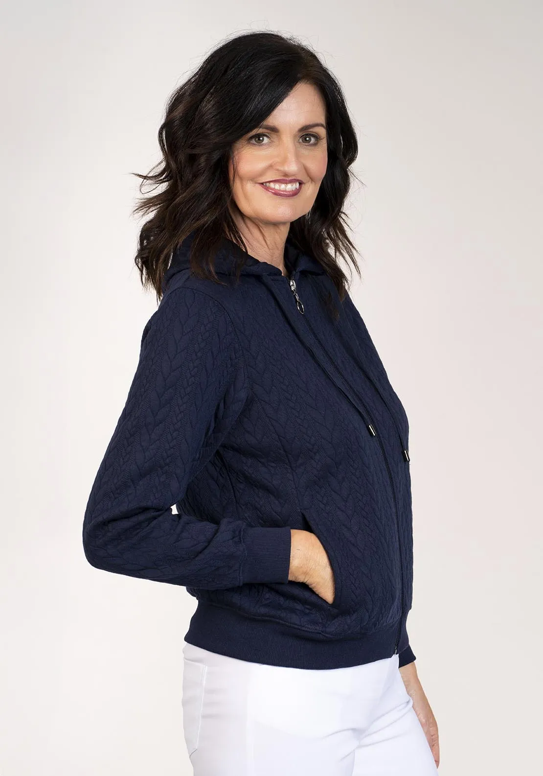 Hooded Jacket Pockets - Navy
