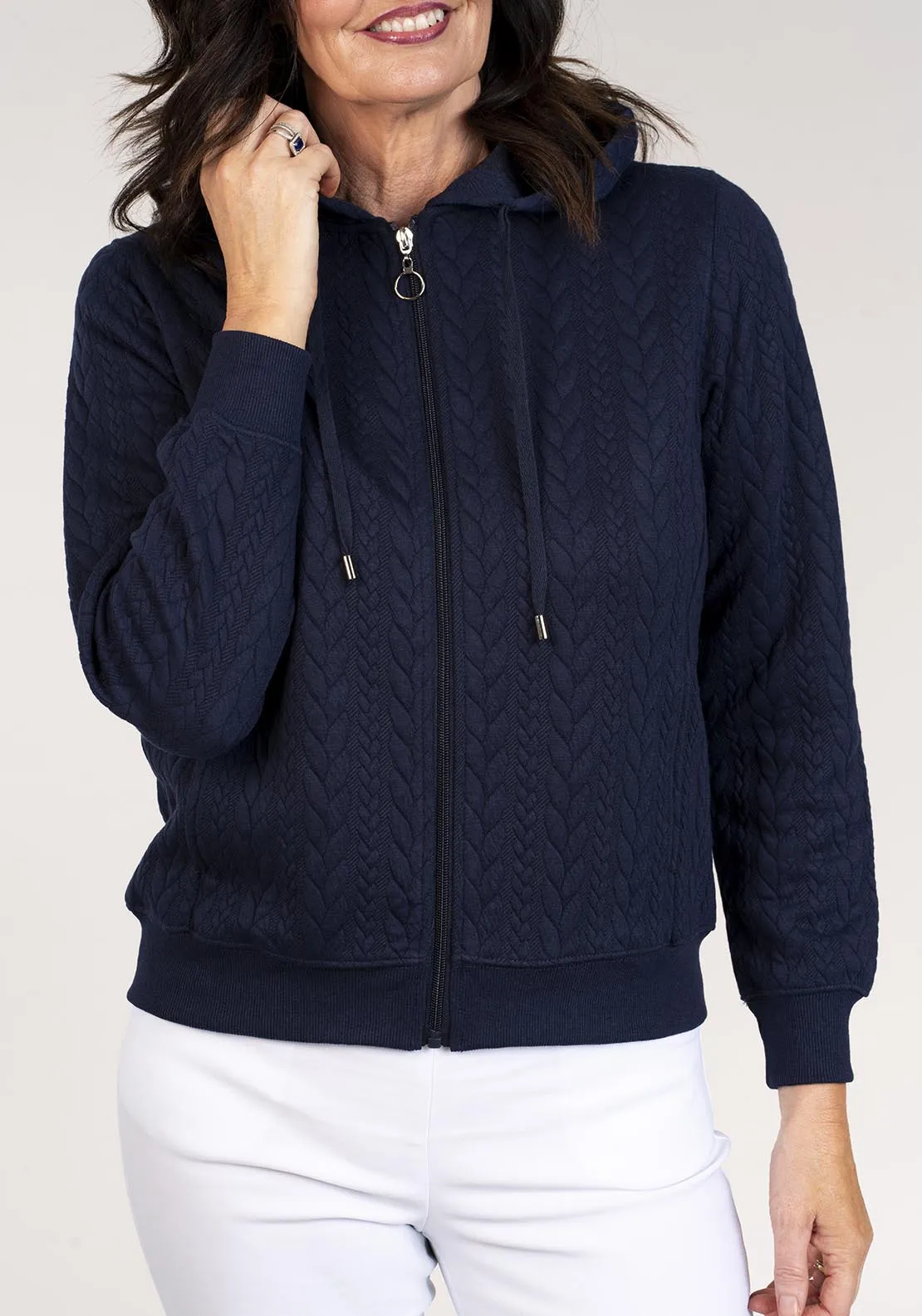 Hooded Jacket Pockets - Navy