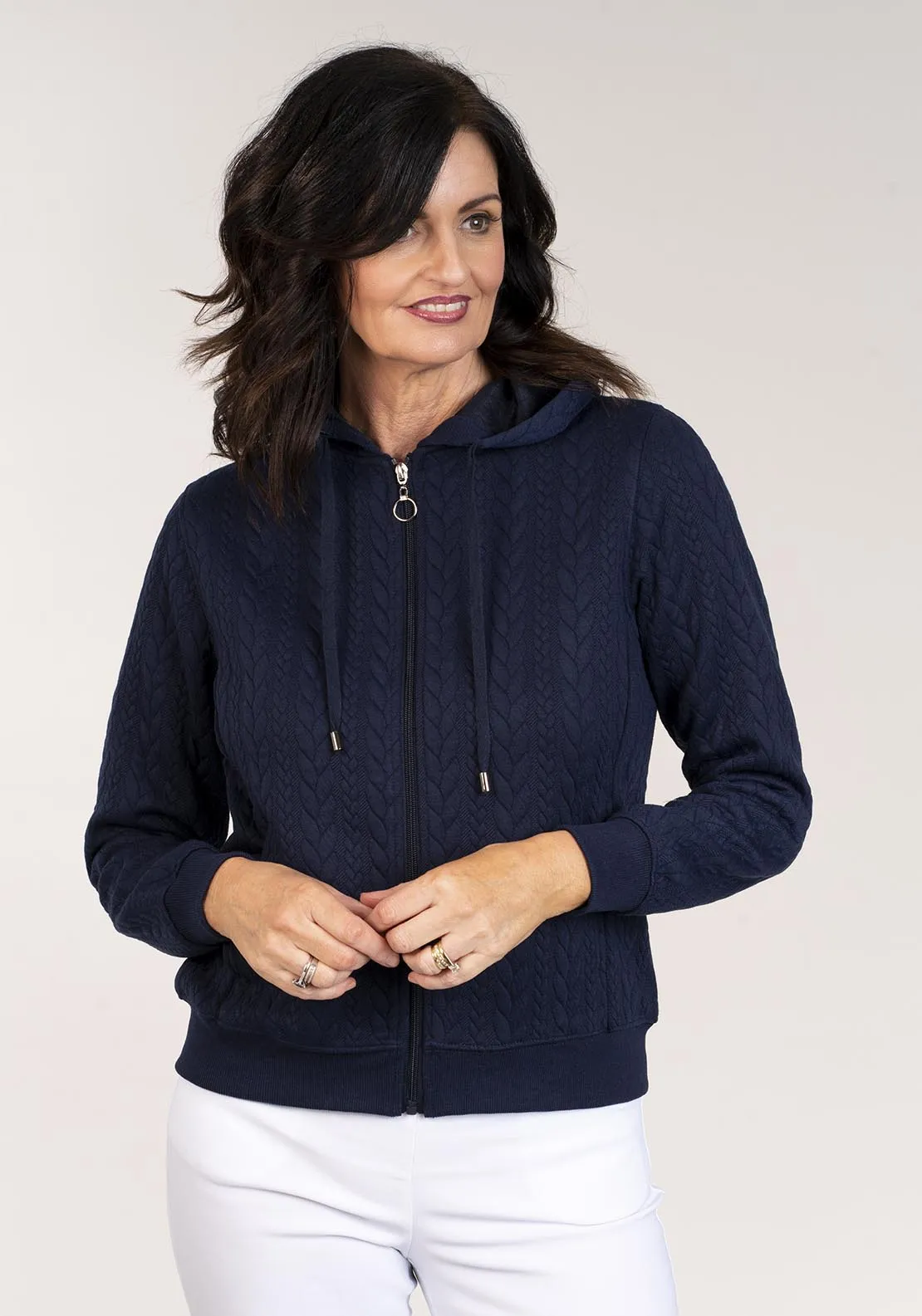 Hooded Jacket Pockets - Navy