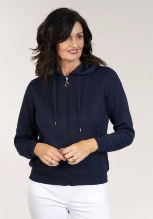 Hooded Jacket Pockets - Navy