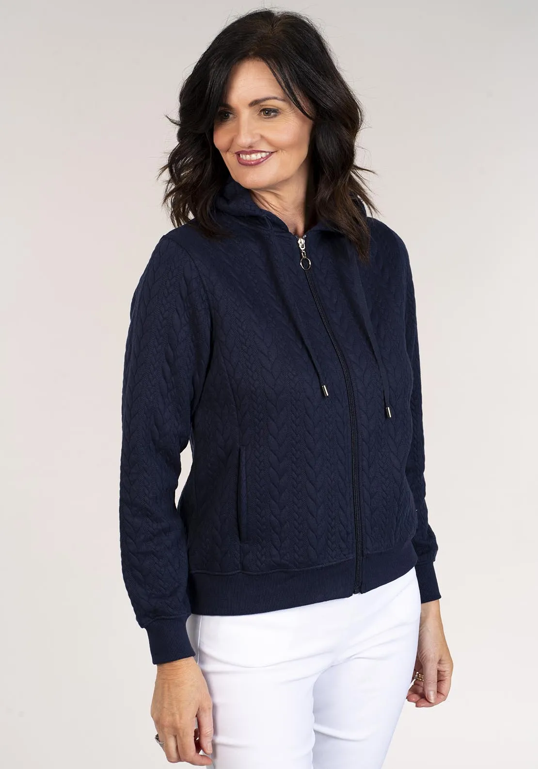 Hooded Jacket Pockets - Navy