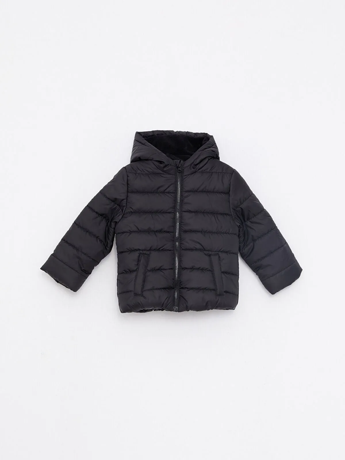 Hooded Long Sleeve Basic Baby Boy Coat