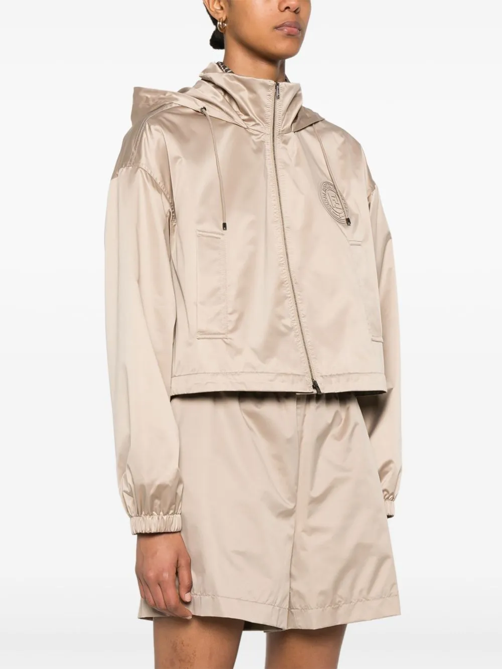 Hooded windbreaker