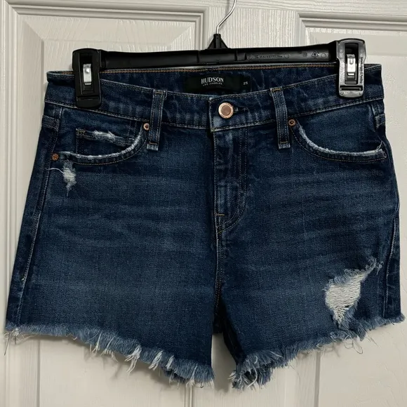 Hudson | Distressed Gemma Denim Shorts Sz 25