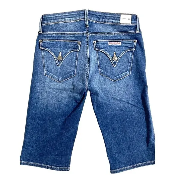 HUDSON Jeans Blue Jean Shorts Women's Viceroy Bermuda Shorts Sz 27 $145 NWT