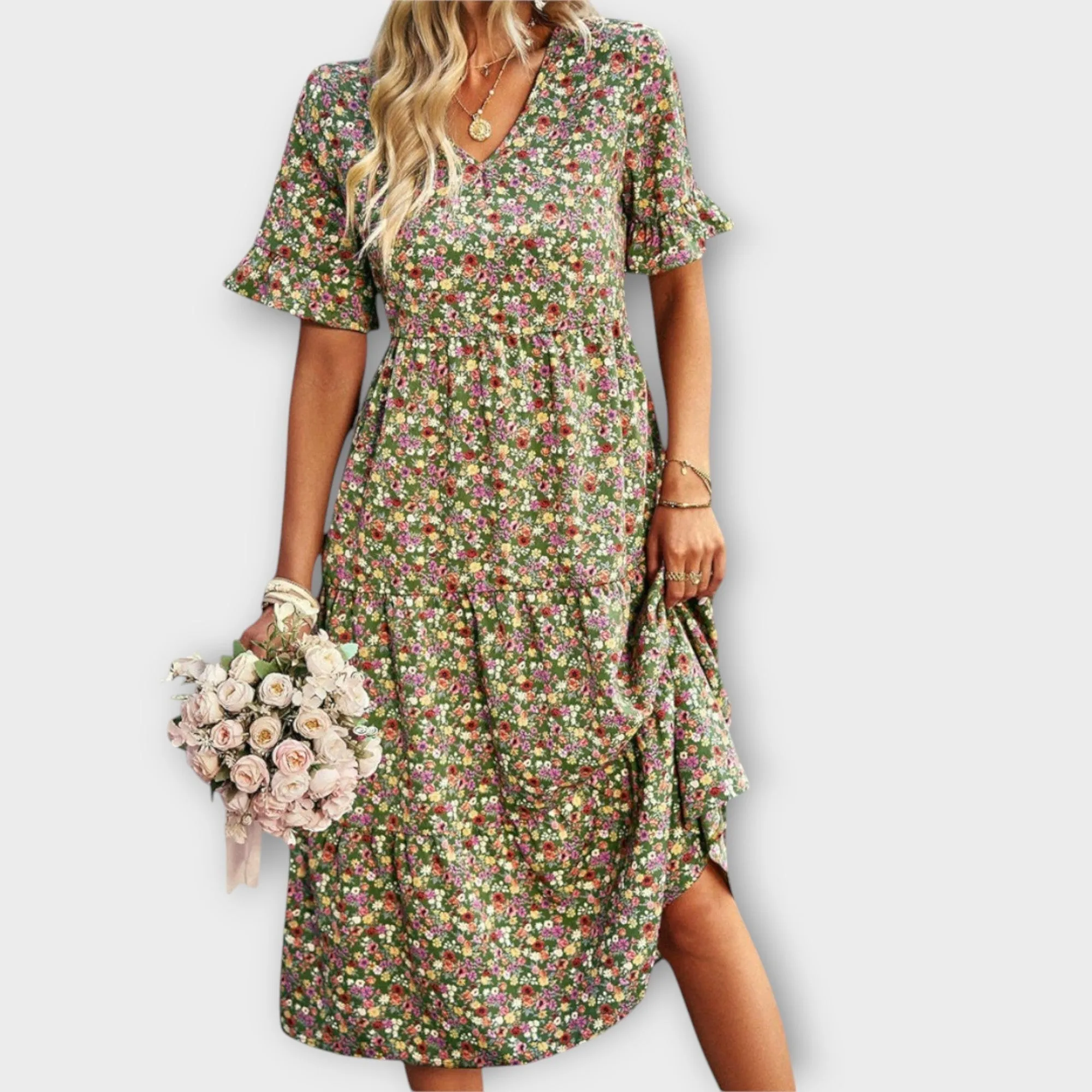 Imogen - Floral Midi Dress