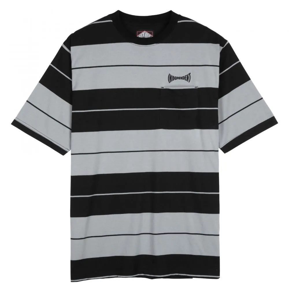 Independent T-Shirt Osage Striped T-Shirt - Grey / Black