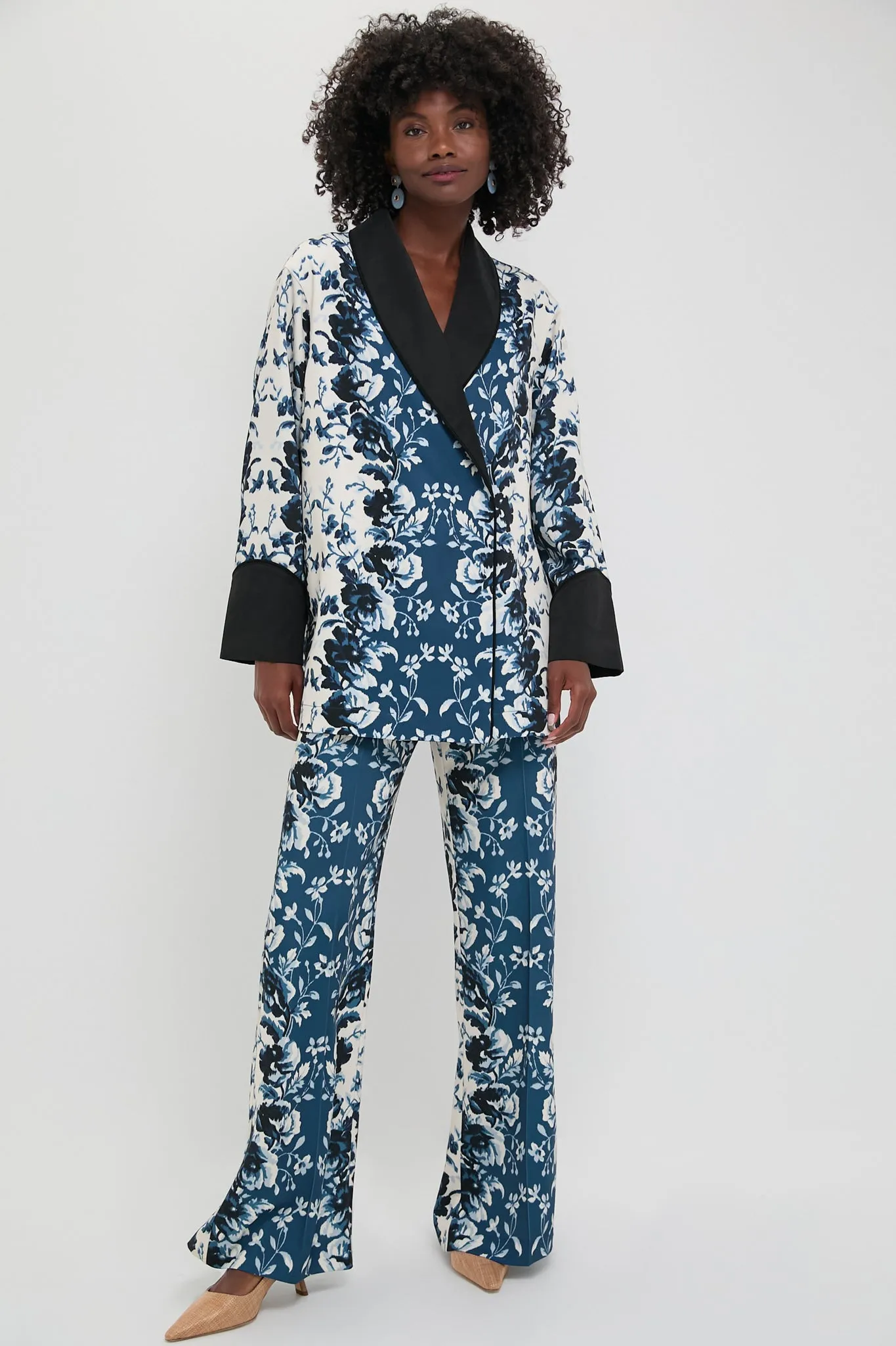 Indigo Reflection Drapey Twill Pascal Jacket
