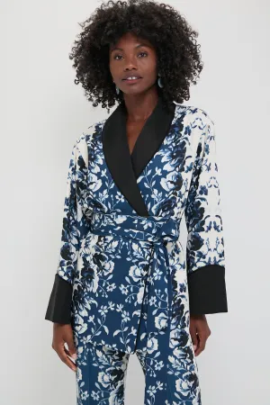 Indigo Reflection Drapey Twill Pascal Jacket