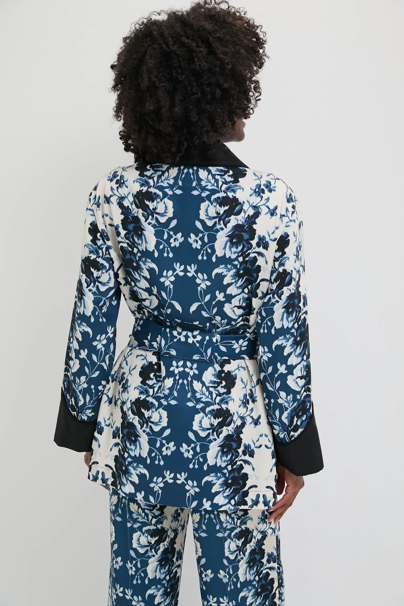 Indigo Reflection Drapey Twill Pascal Jacket