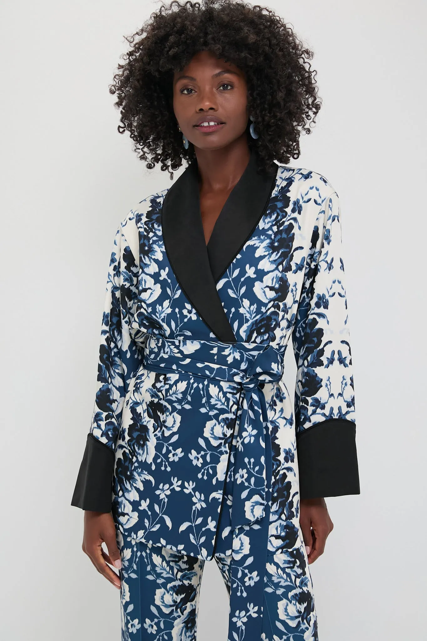 Indigo Reflection Drapey Twill Pascal Jacket