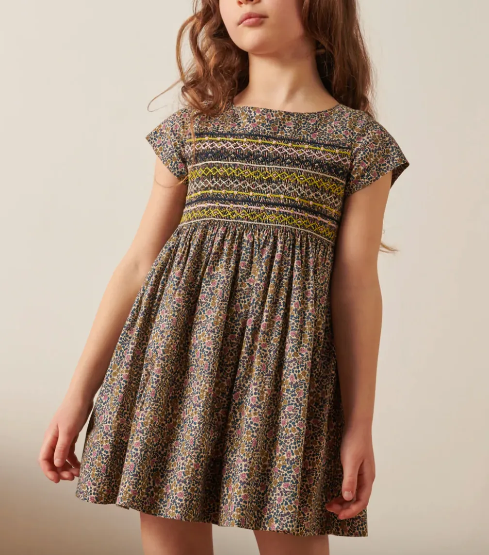 Ink Floral Habilee Duchesse Dress
