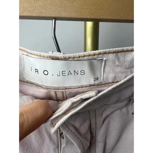 IRO Light Pink Button Fly Denim Shorts NWT Sz. 26