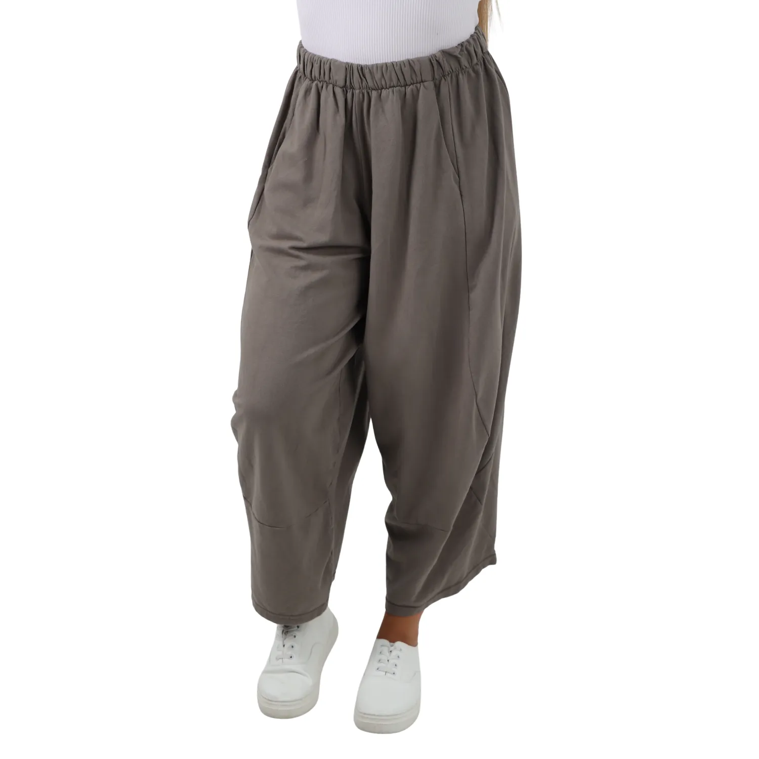 Italian Relaxed Fit Plain Baggy Trouser