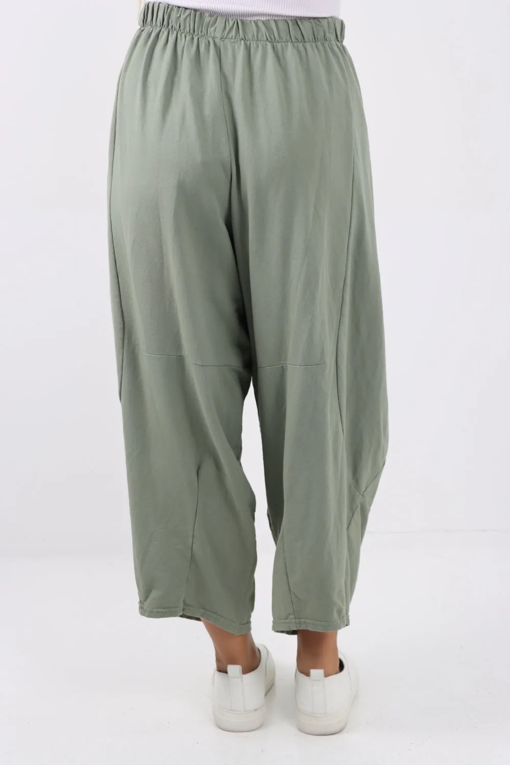 Italian Relaxed Fit Plain Baggy Trouser