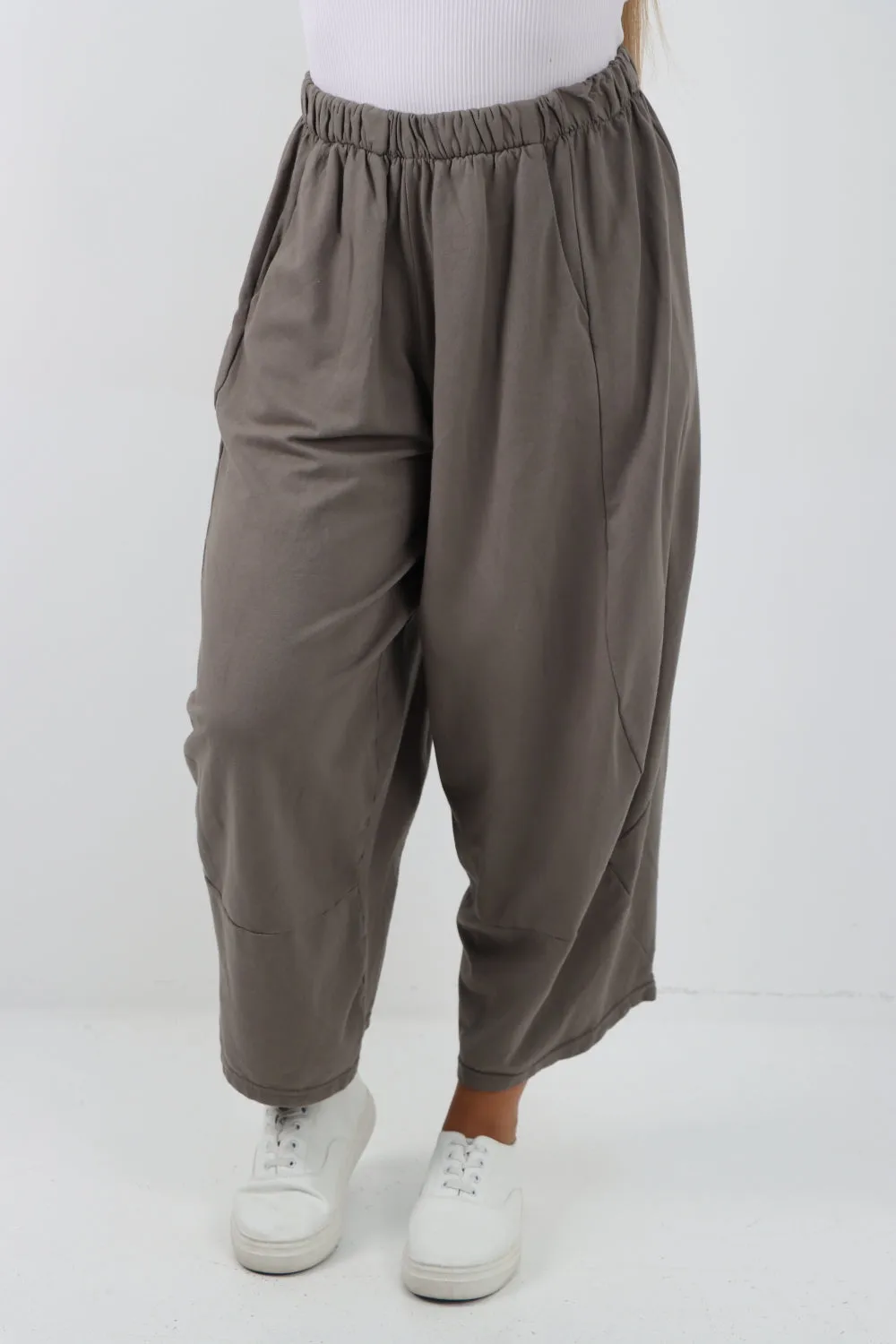 Italian Relaxed Fit Plain Baggy Trouser