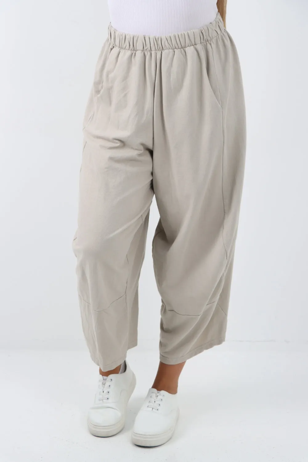 Italian Relaxed Fit Plain Baggy Trouser