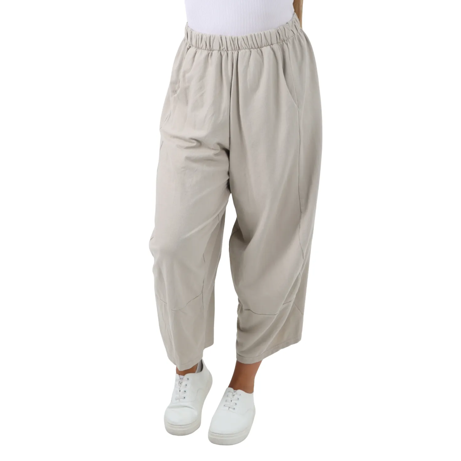 Italian Relaxed Fit Plain Baggy Trouser