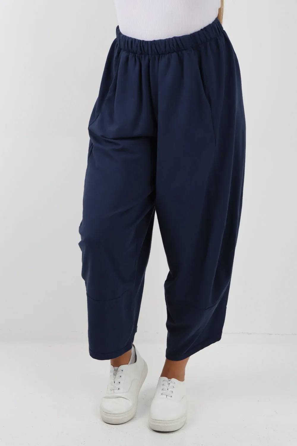 Italian Relaxed Fit Plain Baggy Trouser