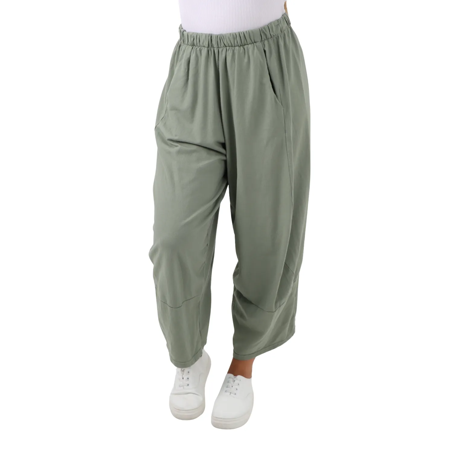 Italian Relaxed Fit Plain Baggy Trouser