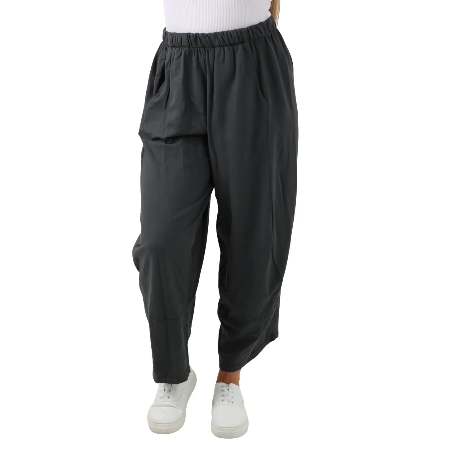 Italian Relaxed Fit Plain Baggy Trouser