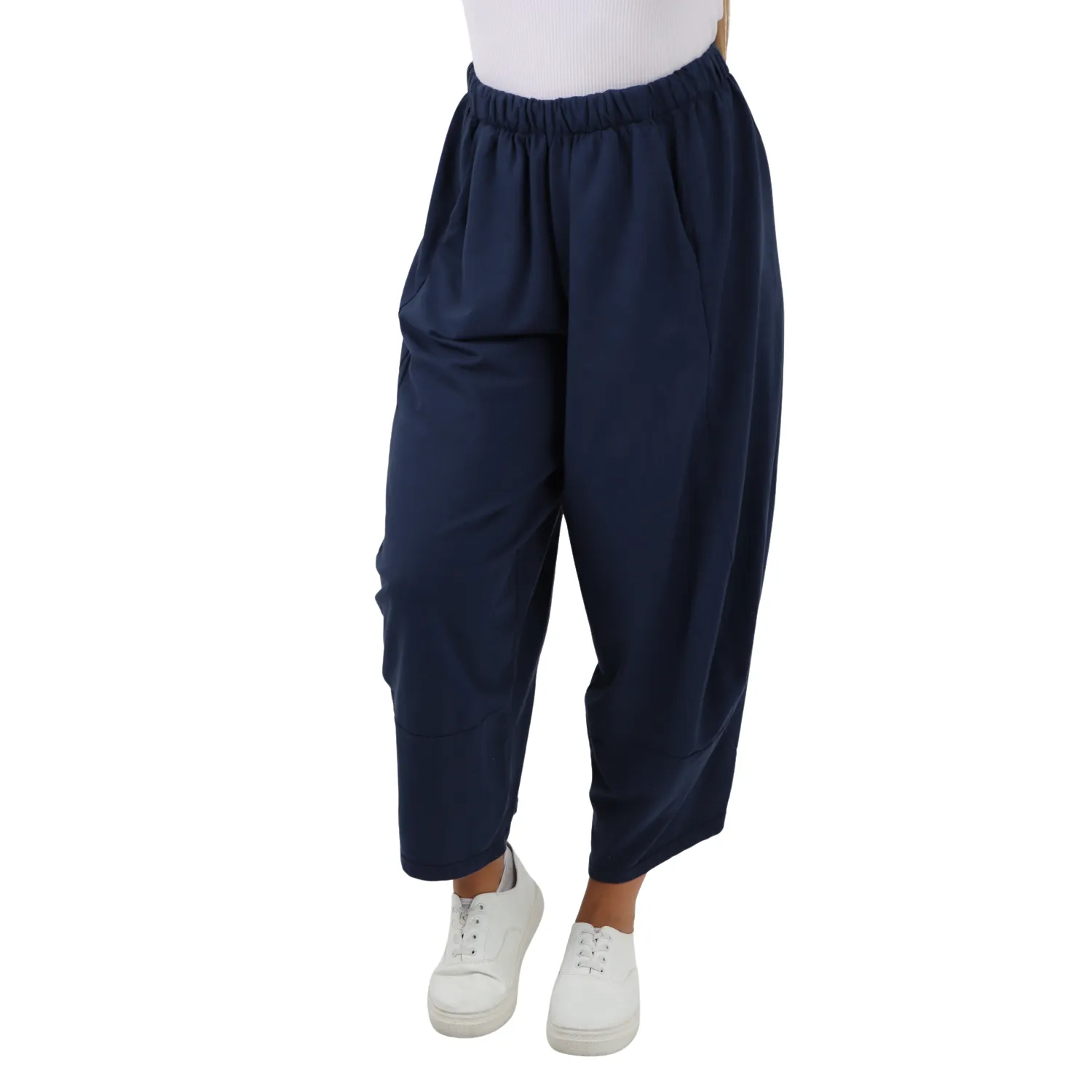 Italian Relaxed Fit Plain Baggy Trouser