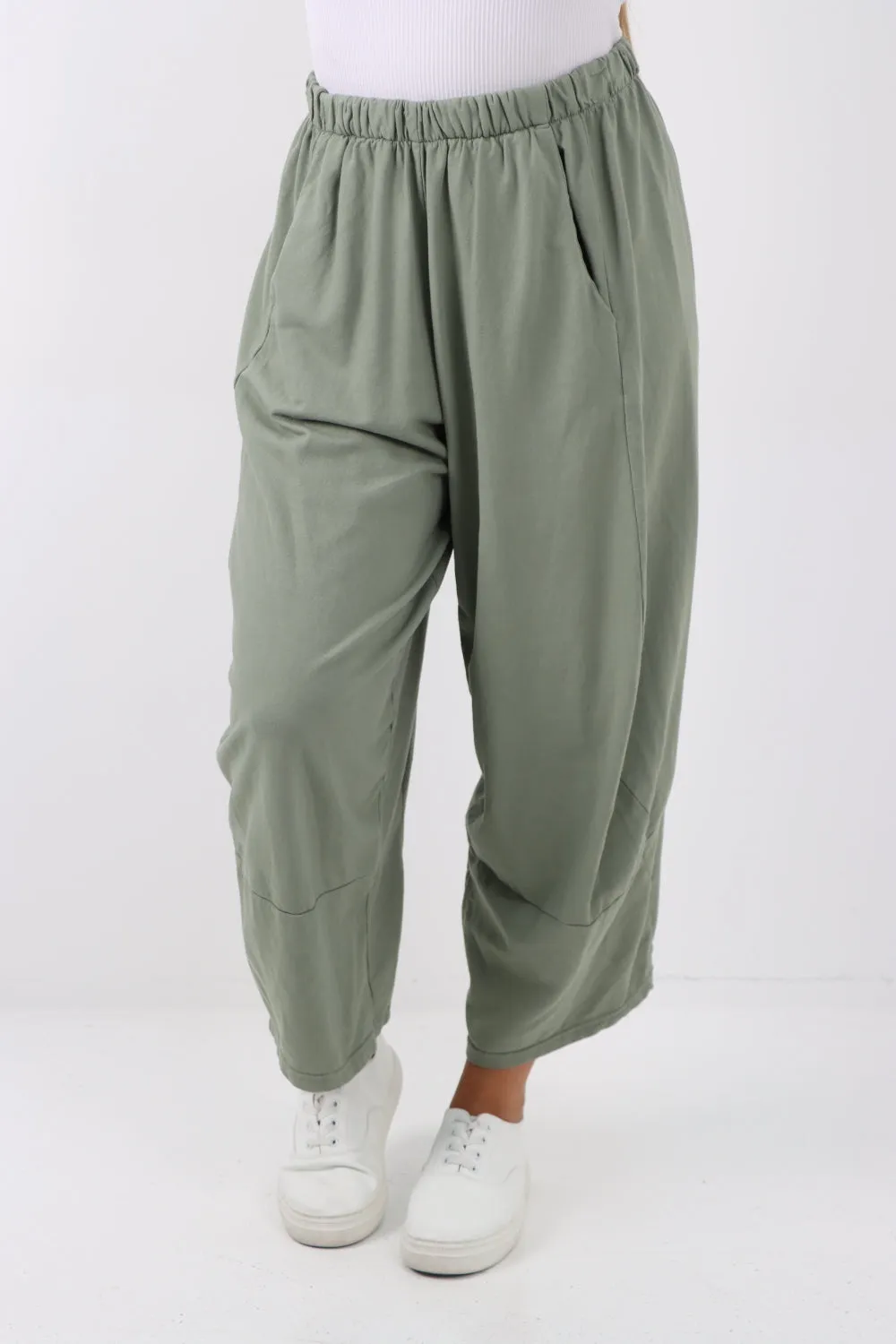 Italian Relaxed Fit Plain Baggy Trouser