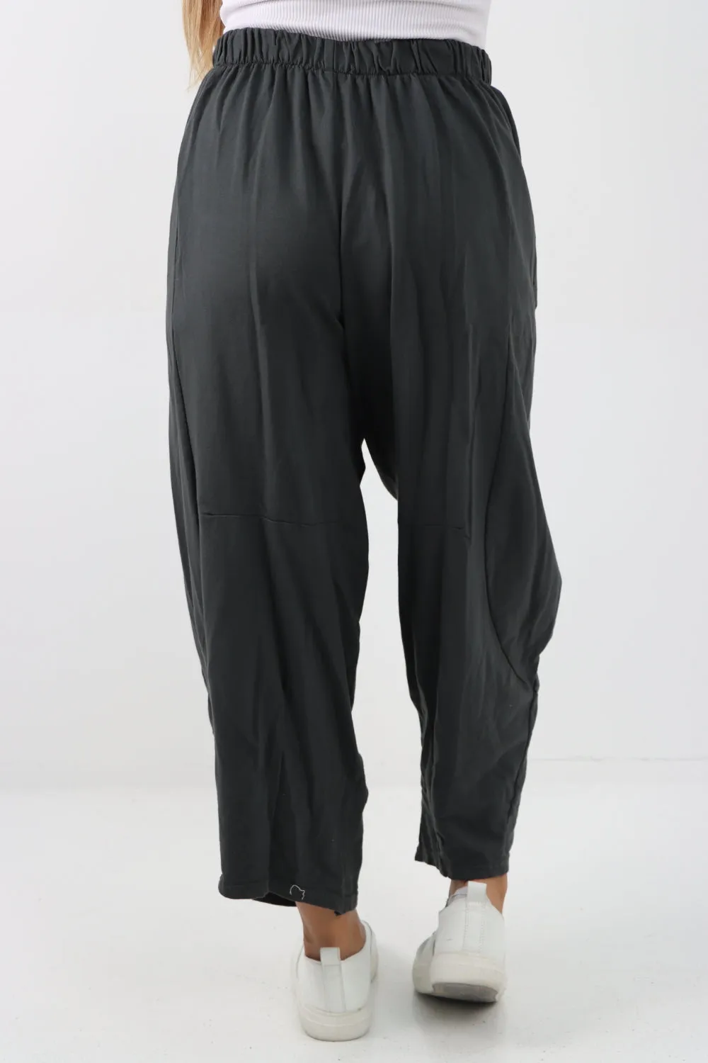 Italian Relaxed Fit Plain Baggy Trouser