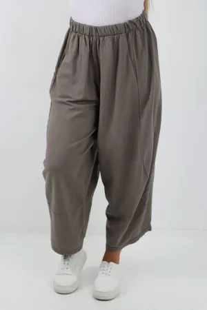 Italian Relaxed Fit Plain Baggy Trouser