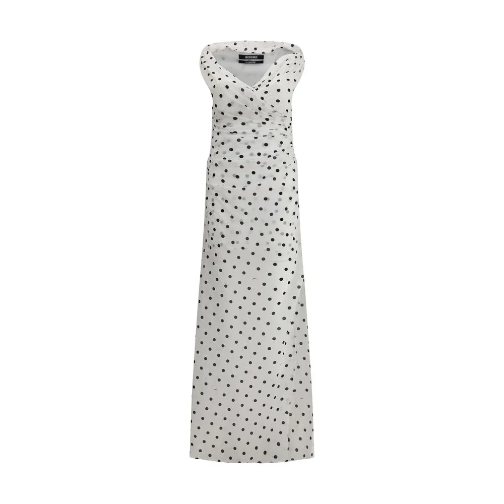Jacquemus Rita pois long Dress